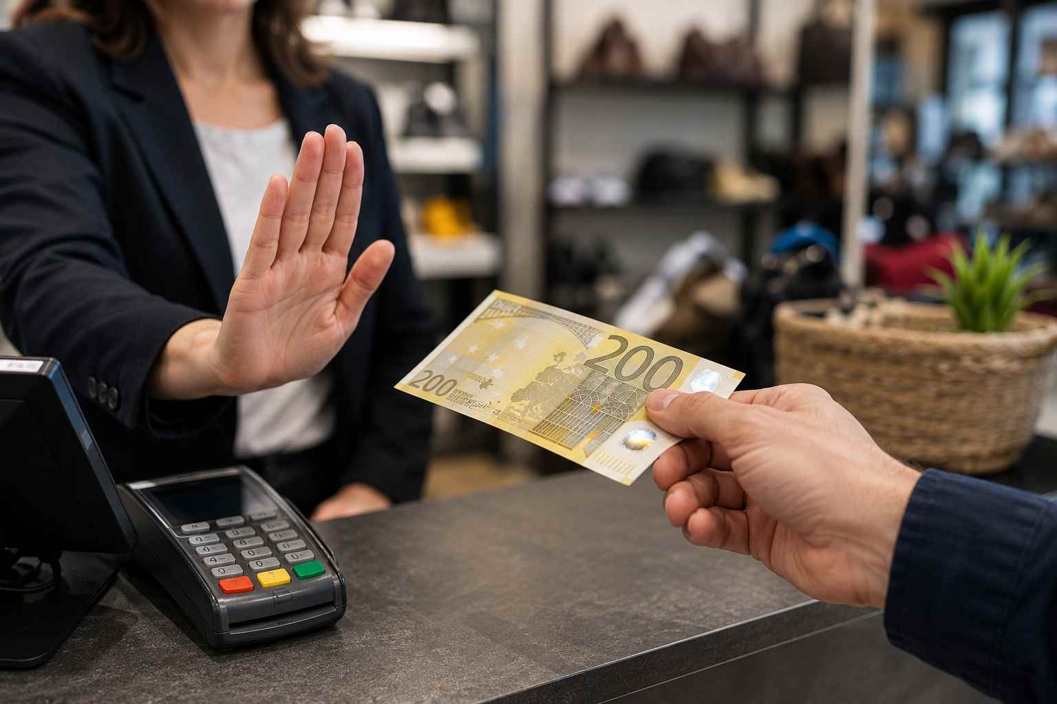 ¿Puede un comercio rechazar un billete de 200 euros?